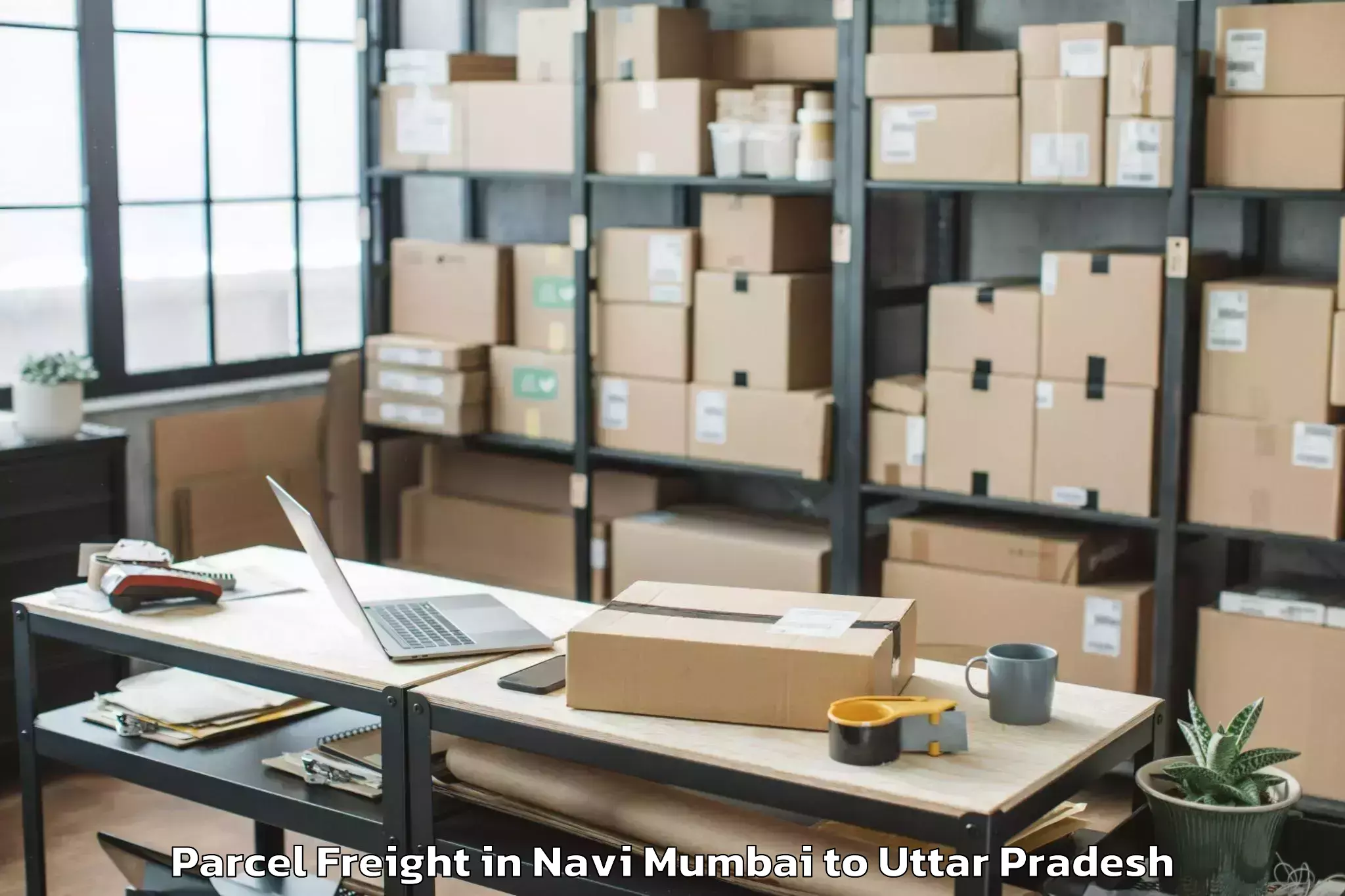 Book Your Navi Mumbai to Mahrauni Parcel Freight Today